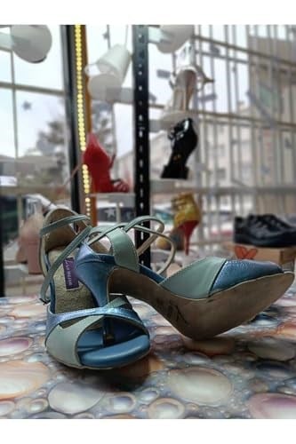 “Aqua Peri Çapraz Bantlı Işıltılı  TANGO DANS VE SALON AYAKKABISI 8,5 CM 13 PONT KADEH TOPUK - Bedenler: 36 EU, 37 EU, 38 EU, 39 EU