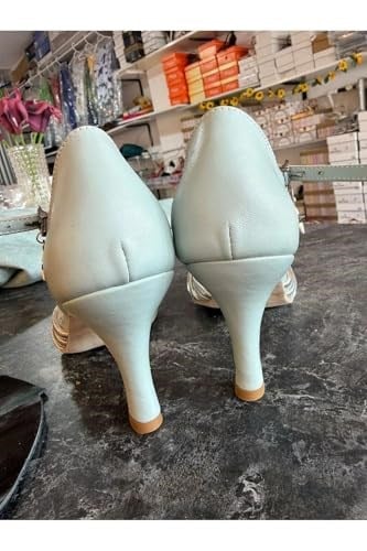 “Buz Işığı” TANGO DANS VE SALON AYAKKABISI 8,5 CM 13 PONT KADEH KAPALI TOPUK AÇIK BURUN