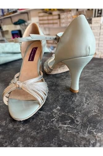 “Buz Işığı” TANGO DANS VE SALON AYAKKABISI 8,5 CM 13 PONT KADEH KAPALI TOPUK AÇIK BURUN