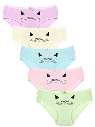 014 Kız Çocuk Mix 5li Paket Baskılı Külot Paketi