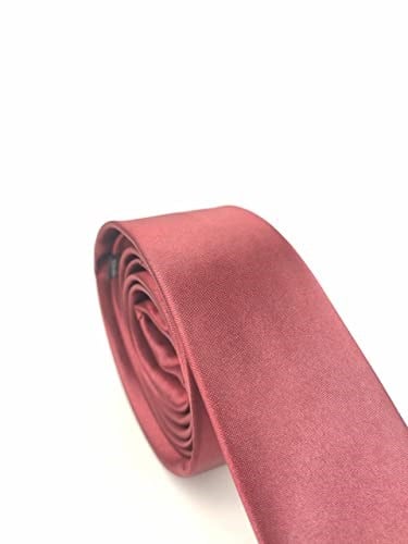1. Kalite Saten Parlak Slim Kravat Mendil Seti Bordo bordo Tek Ebat bordo Tek Ebat ars-268
