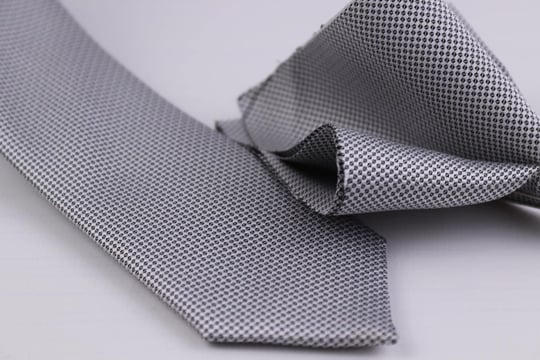 1.Kalite Özel Desenli Kravat Mendil Seti - gri gri gri ars-451