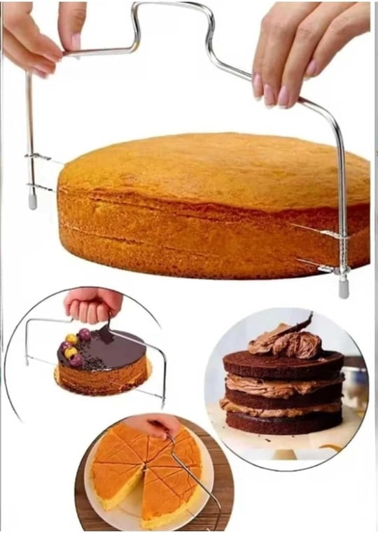 1 Adet Paslanmaz Çelik Pasta Kek Kesme ve Dilimleme Aparatı