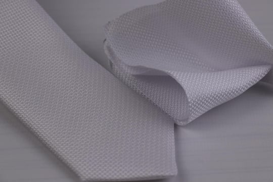 1.Kalite Özel Desenli Kravat Mendil Seti - Beyaz beyaz Tek Ebat beyaz Tek Ebat ars-416