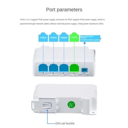 1 ila 3 Port PoE Genişletici 10/100M Poe Tekrarlayıcı IEEE802.3Af IP İletim Genişletici POE Anahtarı NVR IP Kamera Kurulum Kullanımı