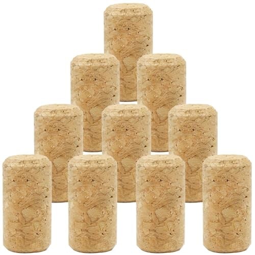 10 adet şarap mantarı, mantar tapası, uzunluk 38 mm, Ø 21 mm | Tapones Corcho, Şarap Taponları, Şarap Şişeleri ve DIY Dekorasyonları için