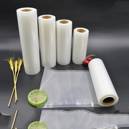 10 Metre (1 Adet 20cm X 5 Metre ve 1 Adet 25cm X 5 Metre ) Gofrajlı Tırtıklı Rulo Vakum Poşeti 2li Bobin Vakumlama folyosu, vakumlu rulo, folyo rulosu, BPA içermez, tüm vakumlama makineleri için, yır
