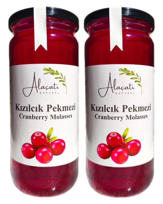 %100 Doğal Kızılcık Pekmezi Yüksek Vitamin ve Antioksidan Kaynağı (640g x2 Adet)
