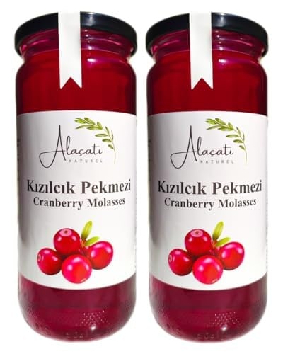 %100 Doğal Kızılcık Pekmezi Yüksek Vitamin ve Antioksidan Kaynağı (640g x2 Adet)