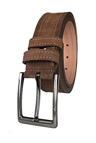 %100 Hakiki Deri 2li Set Süet Kahverengi, Siyah Kemer 4 cm, 2li.Süet-ORTAKAHVE-SİYAH