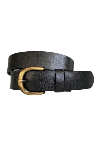 %100 Hakiki Deri, Efsane Gold Fırçalı Tokalı, Kahverengi Kadın Kot Kemeri 4 cm_ 26-Gold