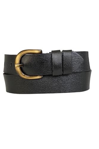 %100 Hakiki Deri, Efsane Gold Fırçalı Tokalı, Kahverengi Kadın Kot Kemeri 4 cm_ 26-Gold