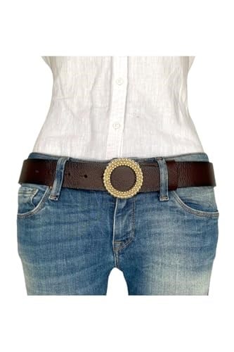 %100 Hakiki Deri, Gold Tokalı Bordo Kadın Kot Kemeri 4 cm; Bordo-byn-59