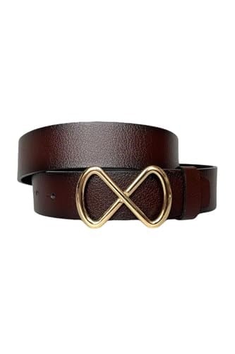 %100 Hakiki Deri, Gold Tokalı Bordo Kadın Kot Kemeri 4 cm; Bordo-byn-42