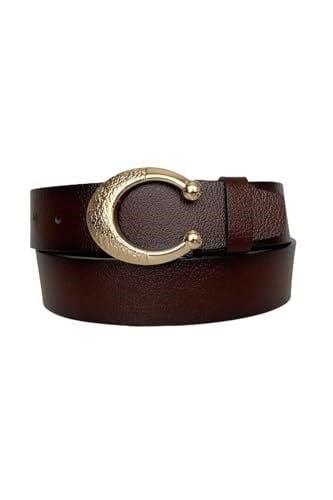 %100 Hakiki Deri, Gold Tokalı Bordo Kadın Kot Kemeri 4 cm; Bordo-byn-53