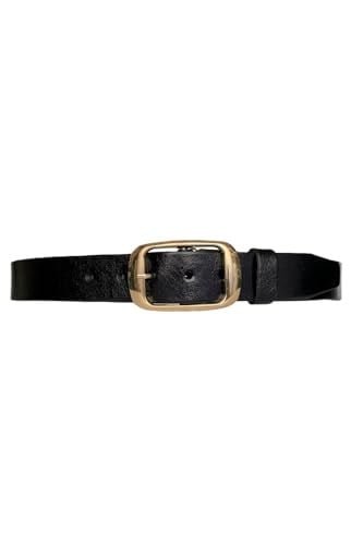 %100 Hakiki Deri, Gold Tokalı Kahverengi Kadın Kot, Spor Kemer 4 cm; Kahve-byn-25
