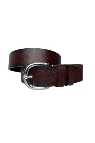%100 Hakiki Deri, Gümüş Tokalı Bordo Kadın Kot Kemeri 4 cm; Bordo-byn-45