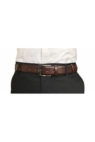 %100 Hakiki Kaliteli Deri Kahverengi Klasik Kumaş Pantolon Kemeri 3,5 cm, Go-Dk-KLA-02