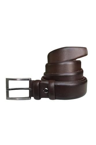 %100 Hakiki Kaliteli Deri Kahverengi Klasik Kumaş Pantolon Kemeri 3,5 cm, Go-Dk-KLA-02
