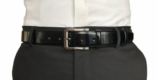 %100 Hakiki Kaliteli Deri Siyah Rugan Klasik Kumaş Pantolon Kemeri 3,5 cm, Go-Dk-KLA-09