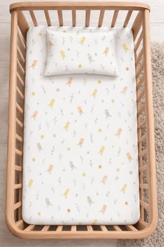%100 Pamuk Lastikli Bebek Çarşafı + Yastık Kılıfı | Park Yatak 60x120 70x110 70x120 Uyumlu - Seçenekler: KUŞ, ATLIKARINCA MAVİ, ATLIKARINCA PEMBE, AYICIK, BULUT...