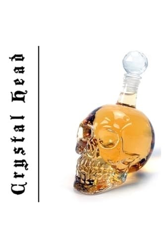 1000 Ml Crystal Head Kuru Kafa İçki Şişesi