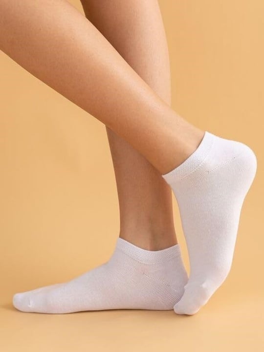 10lu Ekonomik Paket Beyaz Patik Unisex Kısa Spor Sneakers Çorap Tek Beden