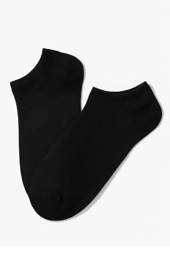 10lu Siyah Patik Ekonomik Paket Unisex Kısa Spor Sneakers Çorap