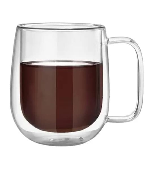 2 Adet Çift Cidarlı Cam Kupa Bardak 250 ml Çift Camlı Bardak Kupa Double Wall