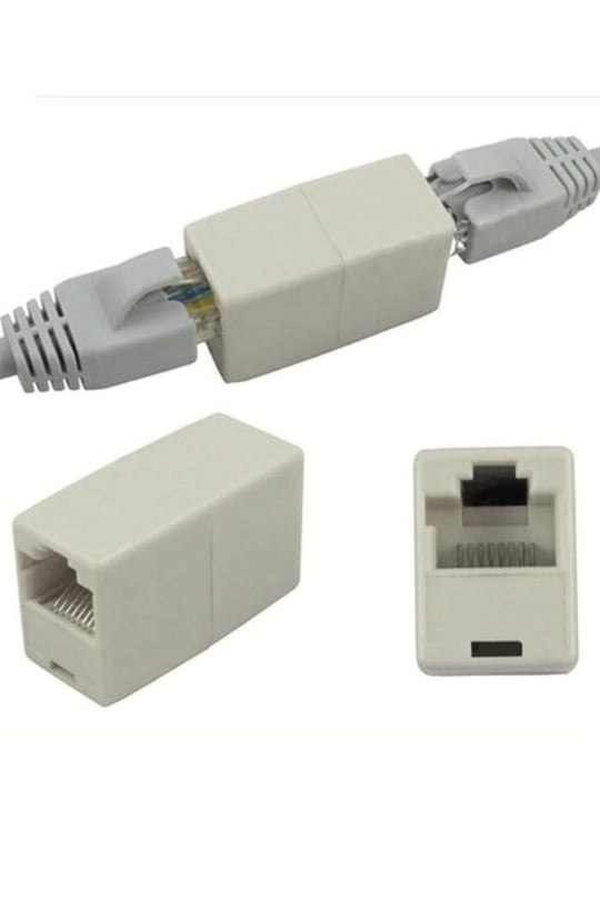 2 ADET Rj45 Cat5 Cat6 Cat7 Cat8 Modem Ethernet Internet Kablo Uzatıcısı Dişi Dişi Birleştirici Ara Aparat (2)
