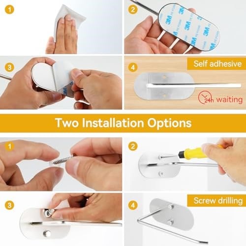 2 Paket Bardak Kapağı Düzenleyici, Yerden Tasarruflu Kendinden Yapışkanlı/Vidalı Delme Kapağı Tutacağı, Yeti Stanleye Uygun Basit Modern Su Şişesi Bardak Kapağı Dolap için