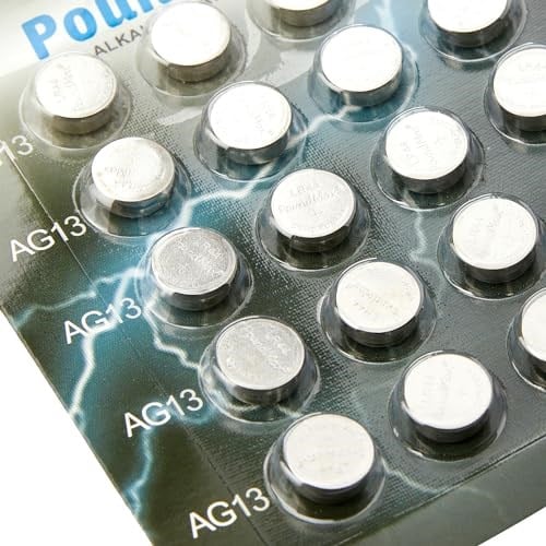 20 X PoundMax LR44 AG13 1,5 V PoundMax Alkalin Düğme Pil, Cıvasız, Sızdırmaz, Uzun Süreli Dayanıklılık, Oyuncaklar, Ölçüm Cihazları ve Hesap Makineleri için A76, G13, L1154, SR44, G13A ile Uyumlu