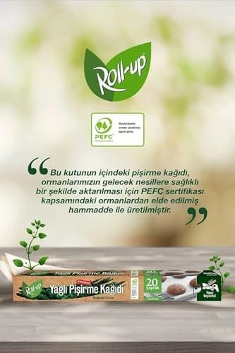 20 Yaprak Doğa Dostu Kesilmiş Pişirme Kağıdı 37x42cm, Doğaya Dönüşümlü Yağlı Kağıt, Fırın Kağıdı