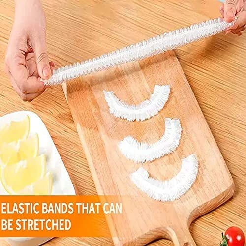200 adet saklama torbası, elastik plastik saklama torbası, şeffaf saklama folyosu, gıda kapakları, tekrar kullanılabilir, sebze tazeliği koruması, duş başlığı