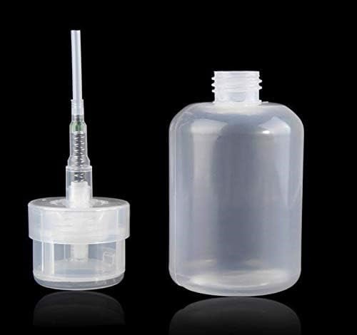 200 ml (7 oz) Oje Çıkarıcı Sıvı Şişe için İtmeli Boş Pompa Dağıtıcı, Beyaz Üst Kapak