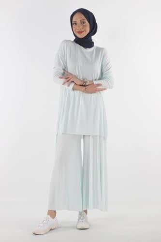 2150_Tesettür Kaşkorse Tunik- Pantolon