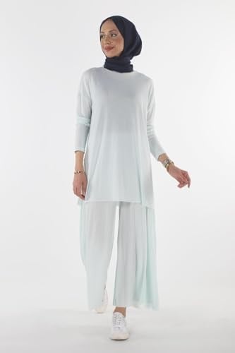 2150_Tesettür Kaşkorse Tunik- Pantolon