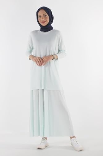 2150_Tesettür Kaşkorse Tunik- Pantolon