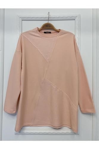 2228_Dikiş Detaylı Oversize Eşofman Tesettür Takım