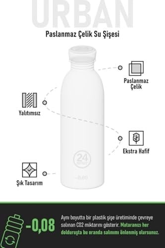 24Bottles Urban üniseks şişe, yetişkinler için, üniseks - Seçenekler: 0.5 Liters, 250 ml