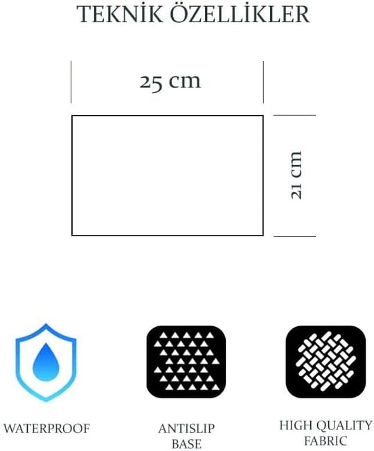 25x21 Cm Mini Ofis Mouse Pad