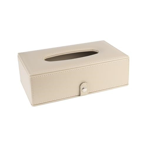 2K Suni Deri Peçetelik Mendil Kutusu 13 * 24 * 6 cm. Bej