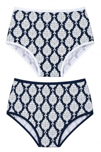 2li Kadın Damalı Bikini Külot Arka Düz Yüksek Bel İnce Lastik Ekonomik