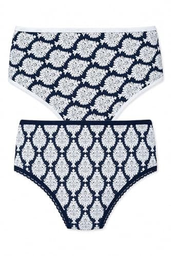 2li Kadın Damalı Bikini Külot Arka Düz Yüksek Bel İnce Lastik Ekonomik