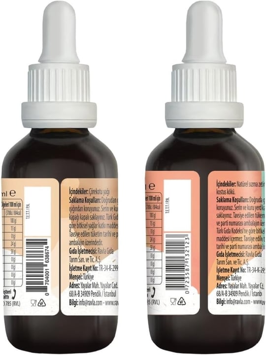 2li Ürün - Ravla Udim Kostus Yağı - 50ml / Ravla Çörekotu Yağı 50ml