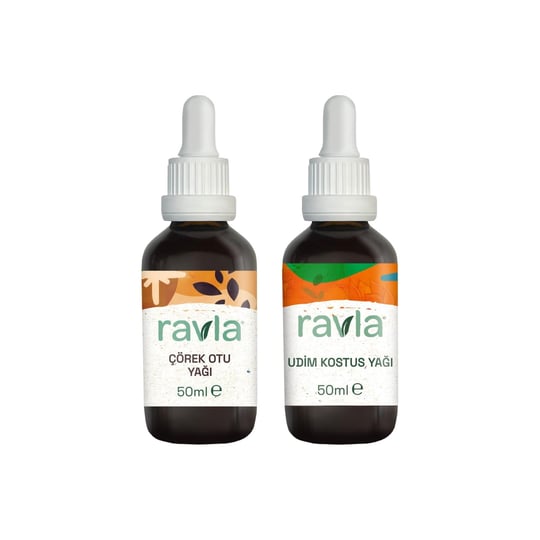 2li Ürün - Ravla Udim Kostus Yağı - 50ml / Ravla Çörekotu Yağı 50ml