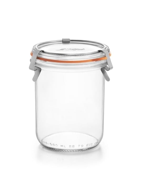 3 Klipsli Cam Kavanoz 580 ml (2 Adet)