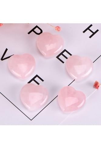 (3719) Yeni Kalp Pembe Kuvars Zincirli Kolye Pembe L