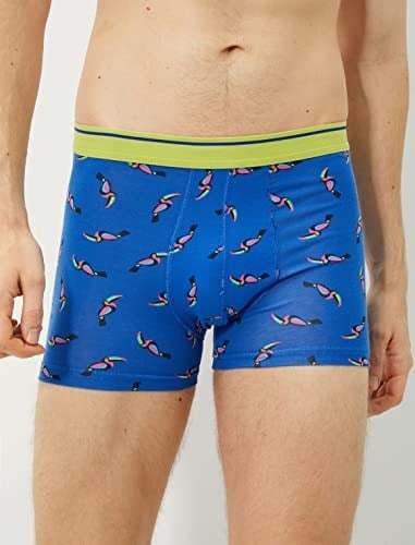 3lü Boxer Seti Kuş Baskılı Beli Lastikli Pamuklu