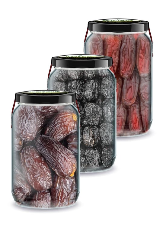 3lü Gurme Hurmalar Kudüs Hurması Medine Hurması Acve Hurma 3x660cc. Bi Kavanoz Jumbo Seçme Hurmalar